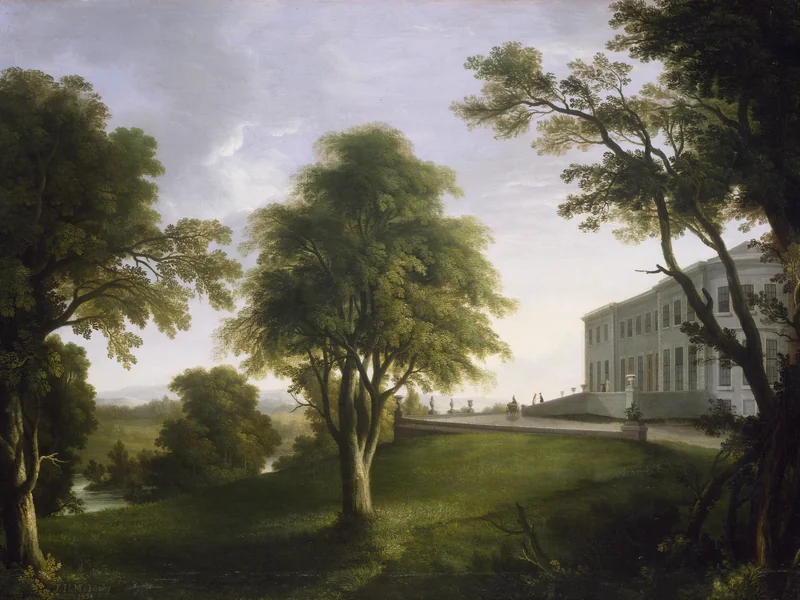 1804-Jeremiah Hodges Mulcahy - Paesaggio con Curragh Chase, Contea di Limerick